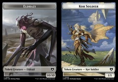 Eldrazi (0001) // Kor Soldier (0008) Double-Sided Token